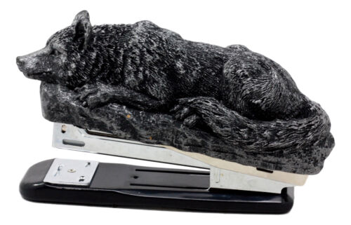 Gothic Resting Alpha Wolf Stapler Office Desktop Accessory Totem Wolf Spirit - Image 3