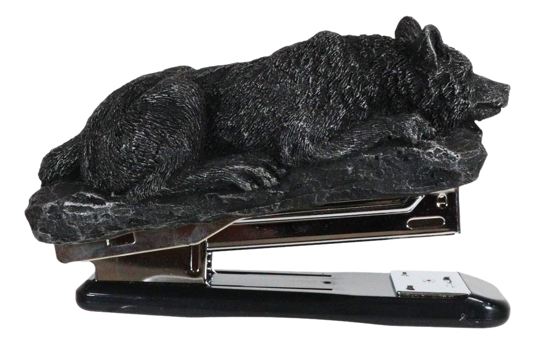 Gothic Resting Alpha Wolf Stapler Office Desktop Accessory Totem Wolf Spirit - Image 7