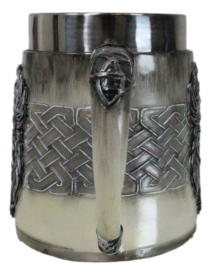 Gothic Viking Horned Warrior Danegeld Skull Tankard Mug 20oz With Hammer Handle - Image 6