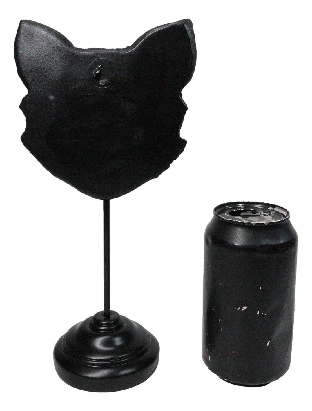Gothic WIcca Mystic Moon Cat Masque Ornament On Pole Stand Or Wall Sculpture - Image 7