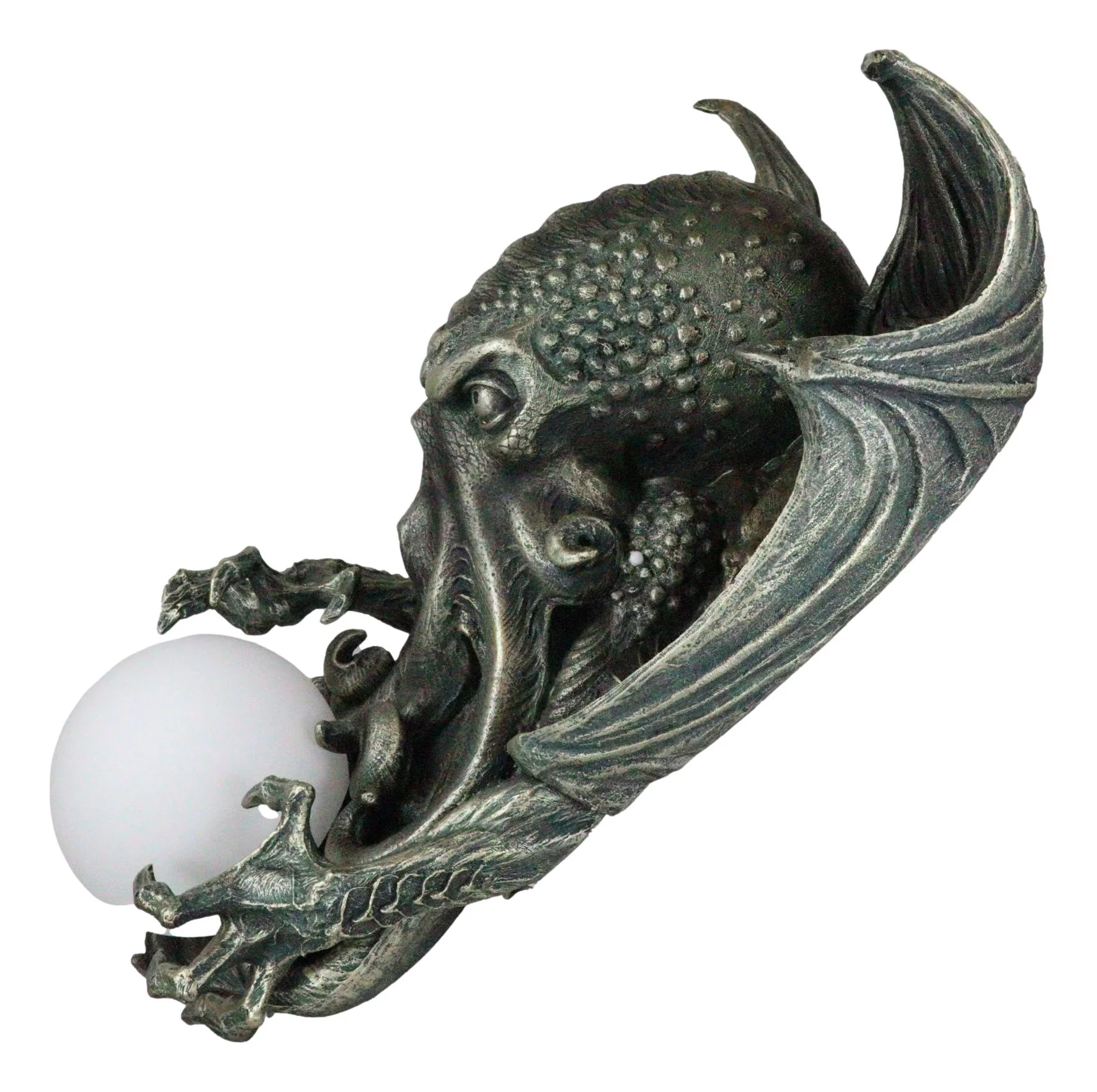 Great Old Ones Cthulhu Kraken Octopus Holding Spherical Ball Lamp Wall Sconce - Image 5