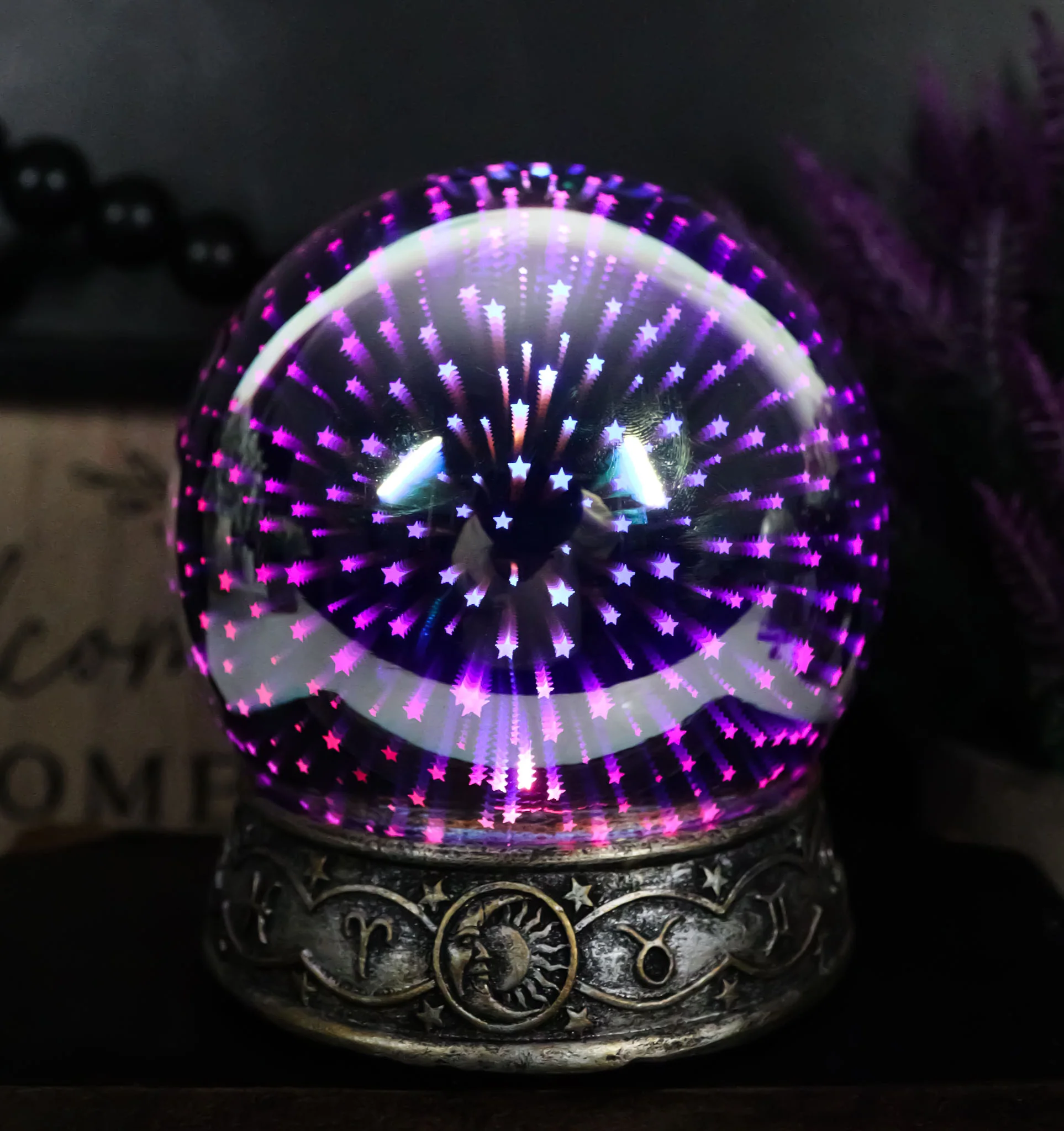 Greek Astrology Constellations Zodiac With Colorful LED Stars Glass Gazing Ball - Image 6