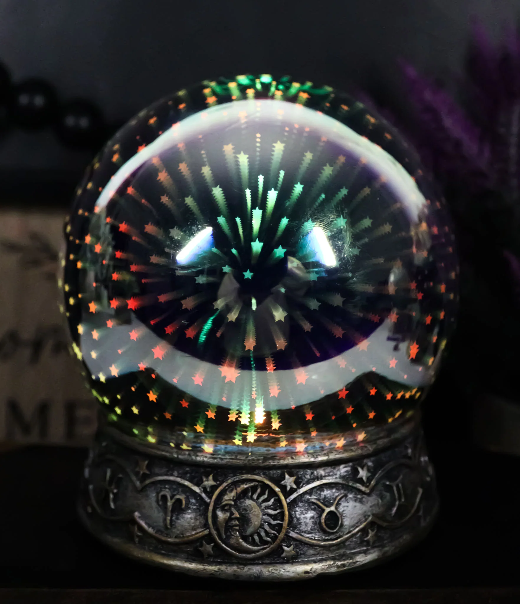 Greek Astrology Constellations Zodiac With Colorful LED Stars Glass Gazing Ball - Image 7