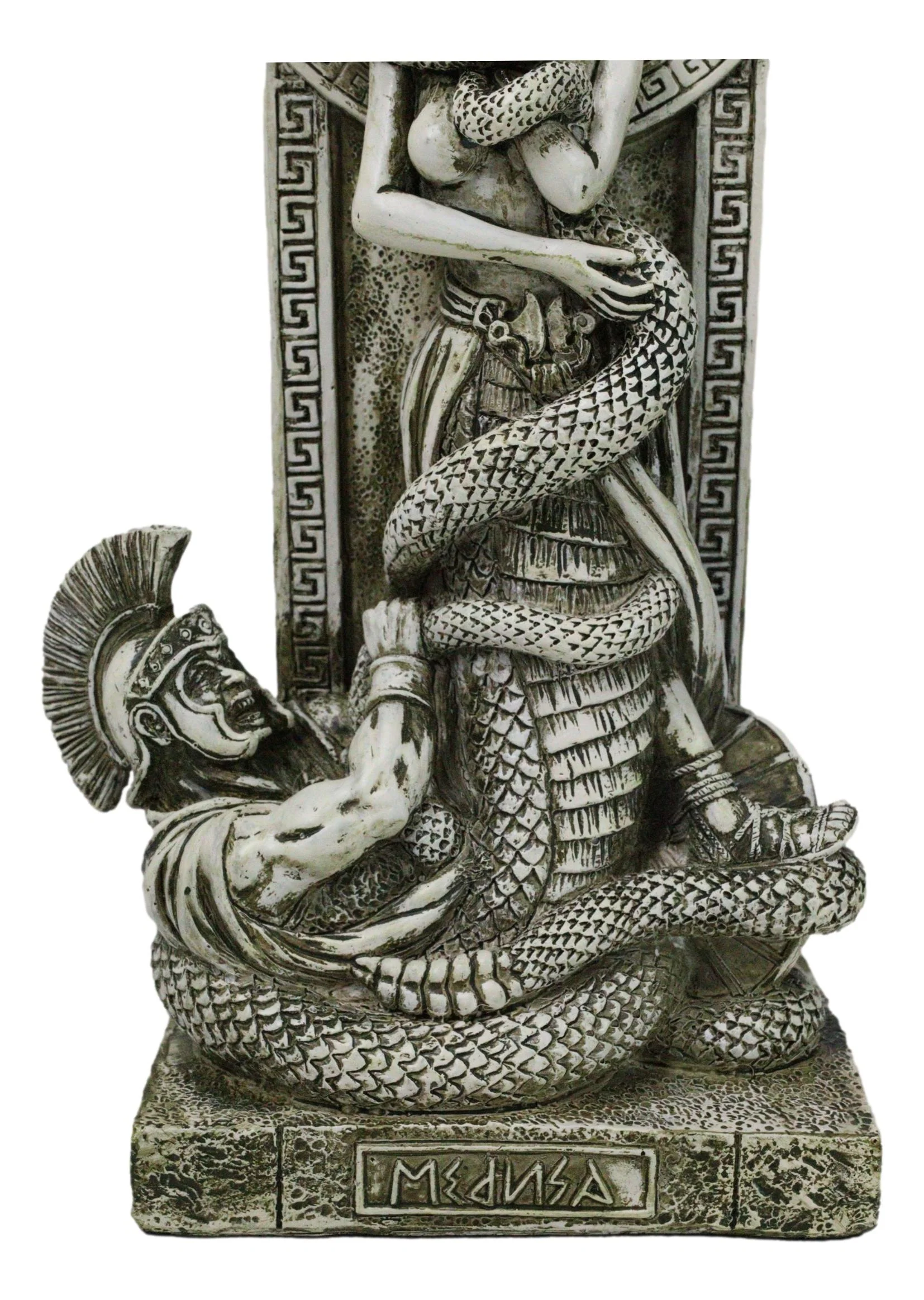 Greek Goddess Medusa With Hair Of Snakes And Serpent Tail By Altar Figurine - Image 10