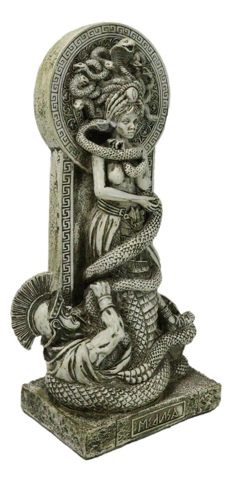 Greek Goddess Medusa With Hair Of Snakes And Serpent Tail By Altar Figurine - Image 4