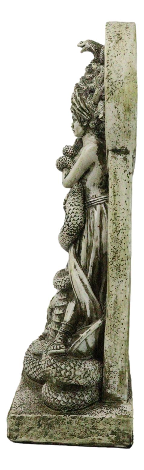 Greek Goddess Medusa With Hair Of Snakes And Serpent Tail By Altar Figurine - Image 6