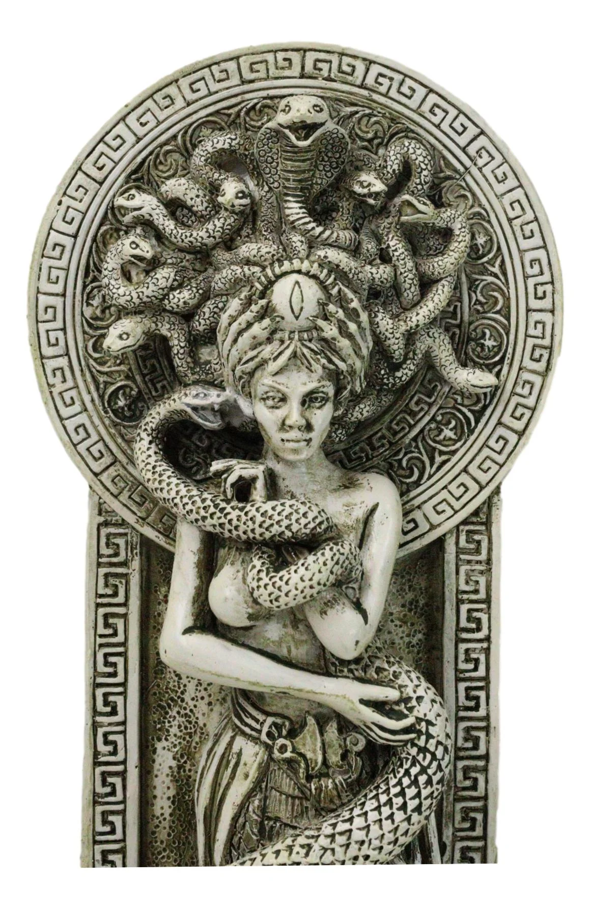 Greek Goddess Medusa With Hair Of Snakes And Serpent Tail By Altar Figurine - Image 7