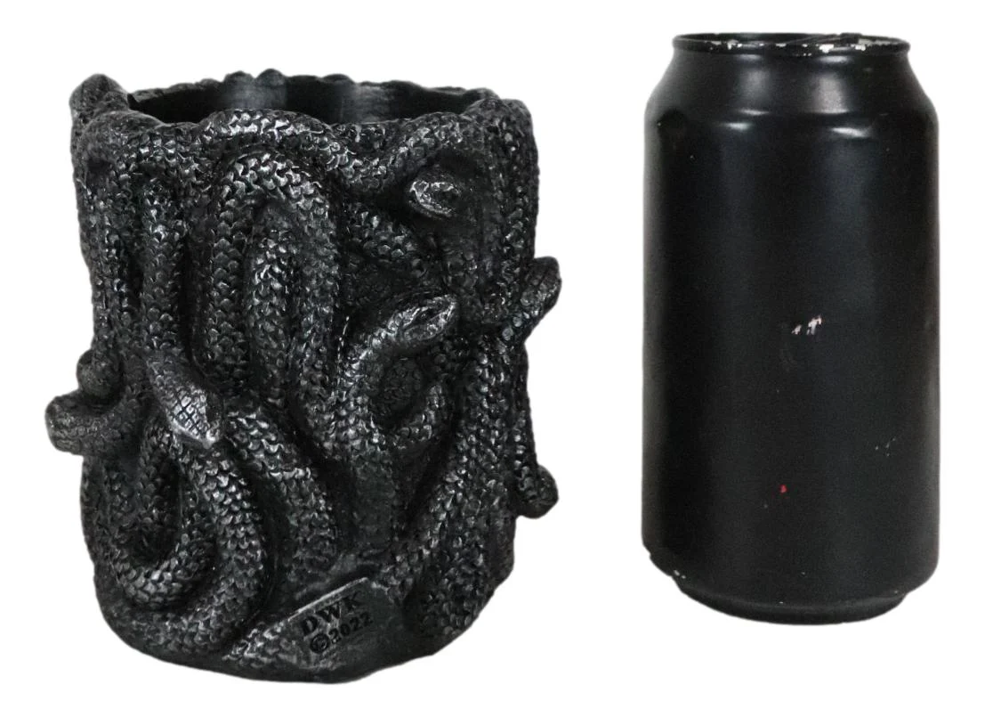Greek Goddess Severed Medusa Head With Snake Hairs Stationery Brush Pen Holder - Image 9