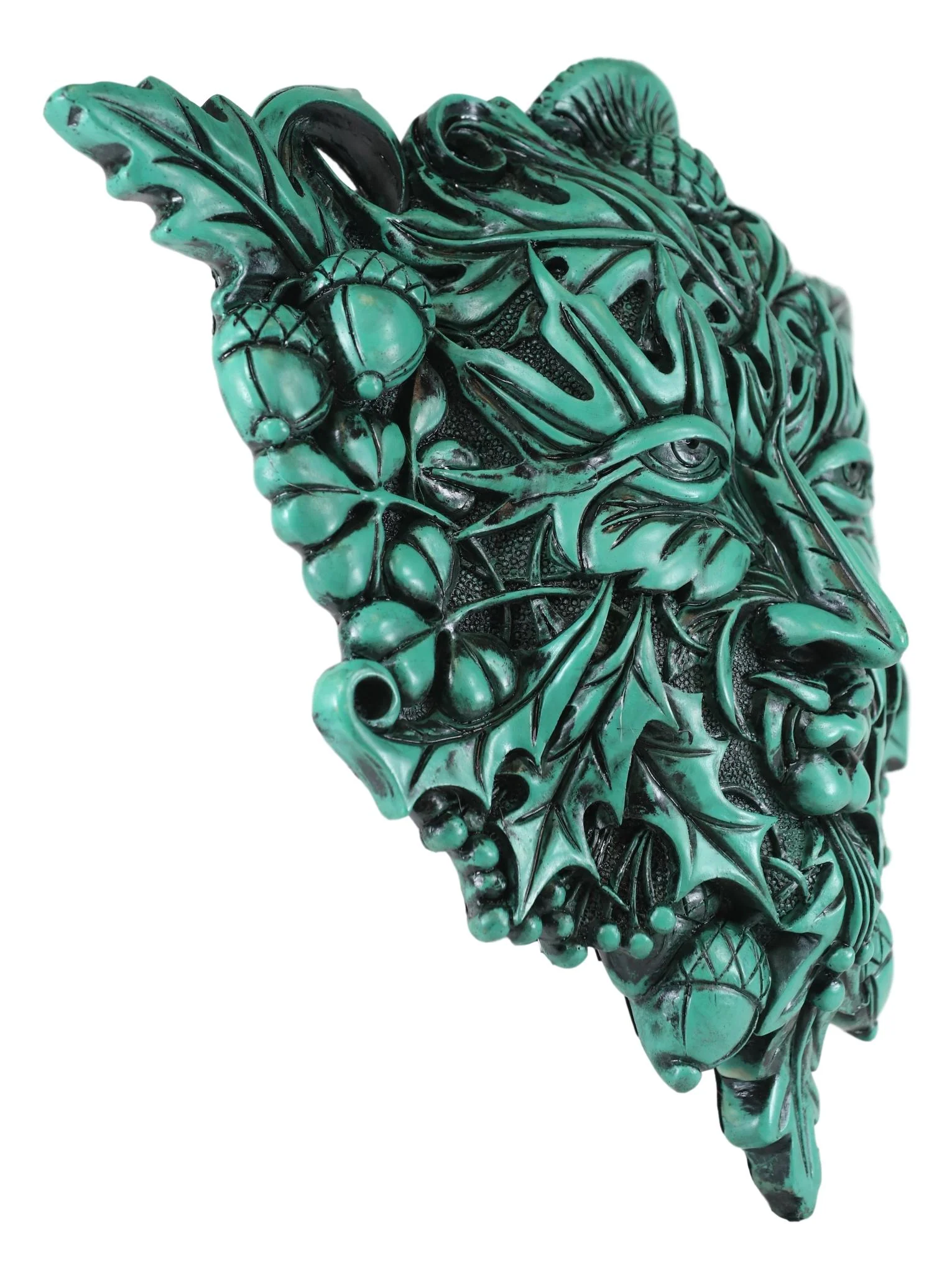 Ebros Green Acorn & CloverGreenman Unique Wall Plaque Sculpture By Maxine Miller - Image 2