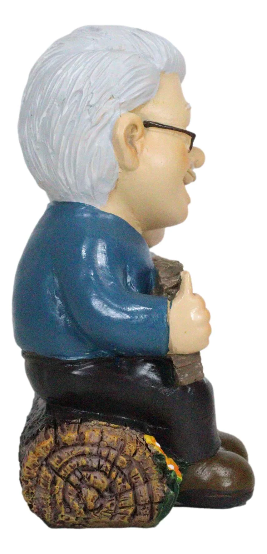 Grow Old With Me The Best Is Yet To Be Old Couple Sitting On Log Figurine - Image 4