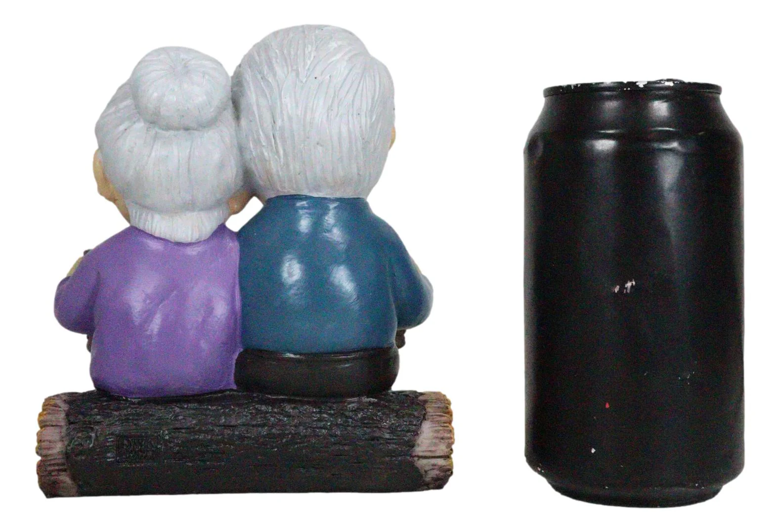 Grow Old With Me The Best Is Yet To Be Old Couple Sitting On Log Figurine - Image 8