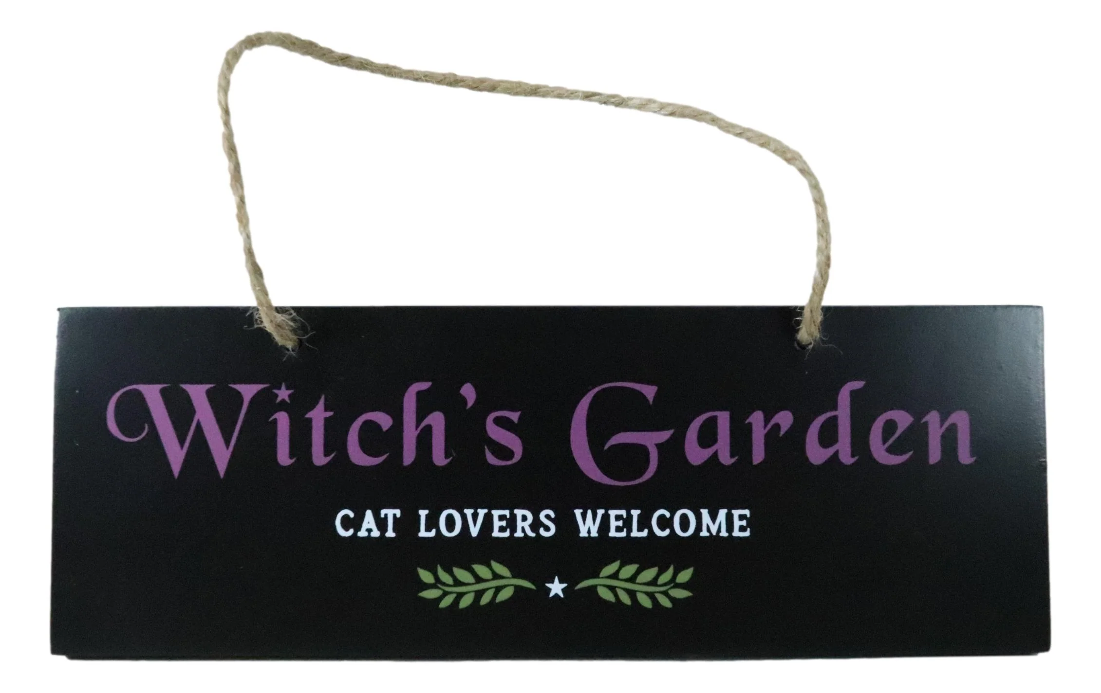 Halloween Witchraft Wicca Witch's Garden Cat Lovers Welcome MDF Wood Wall Sign - Image 6