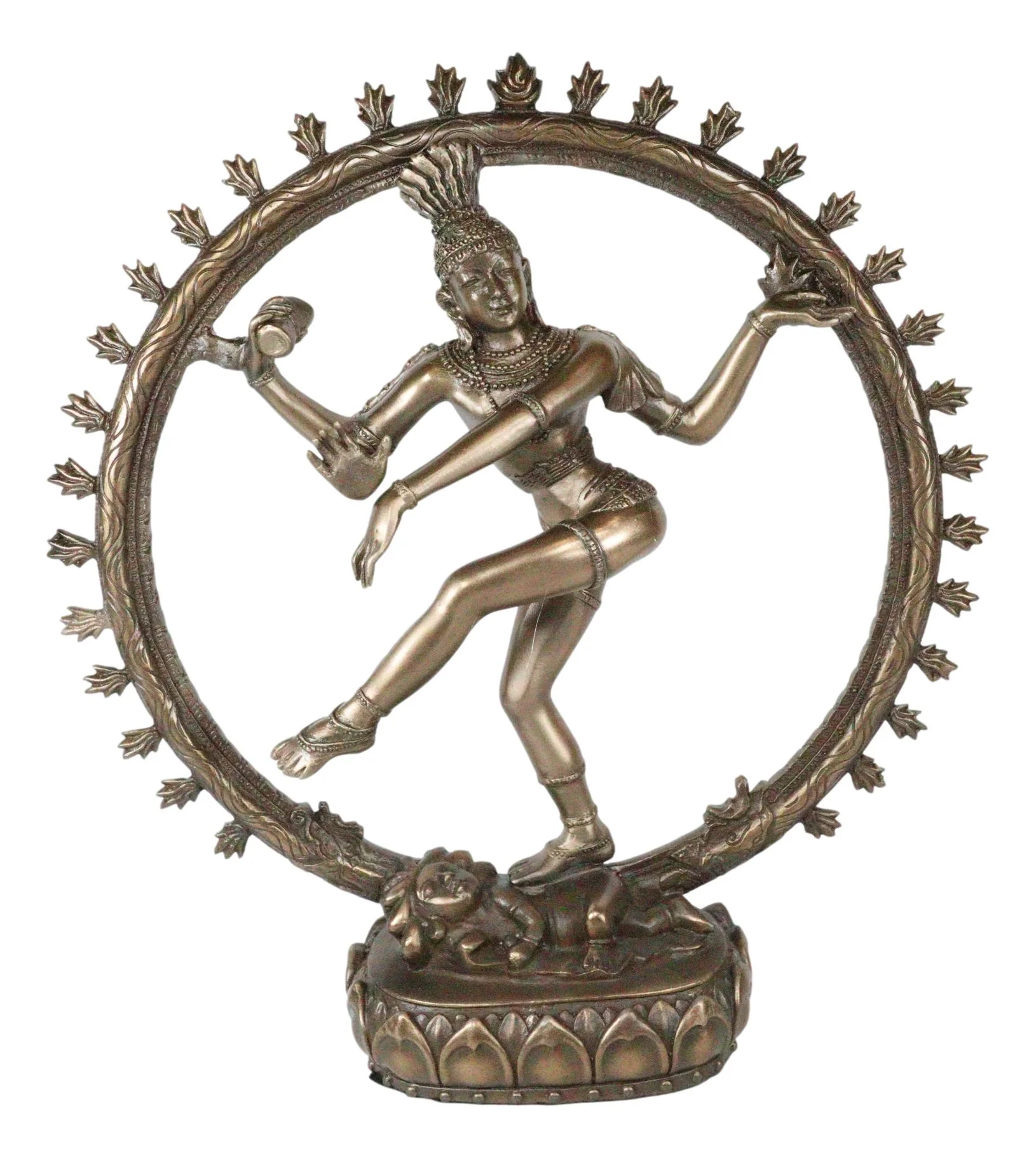 Ebros Hindu Avatar Deity Cosmic Dancer Shiva Nataraja By Fire Wheel Altar Figurine - Image 2