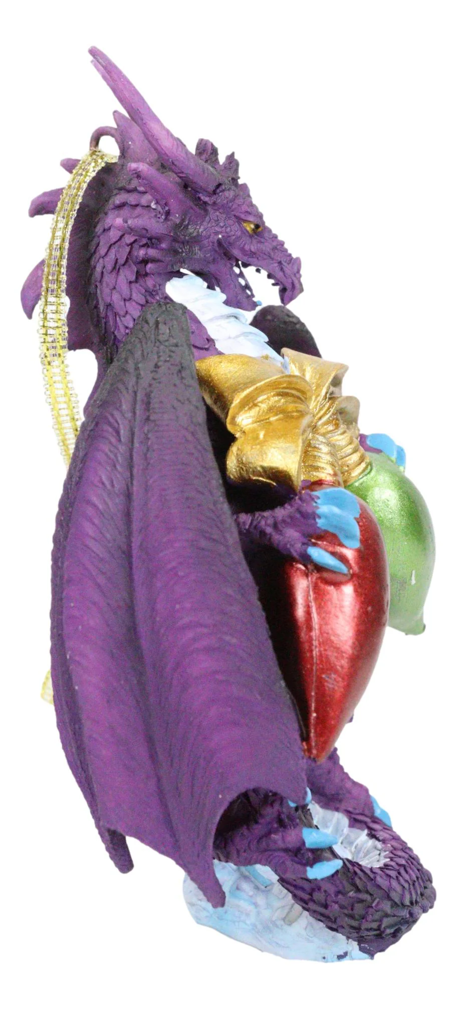 Holiday Festive Spirit Tree Lights Purple Dragon Christmas Hanging Ornament - Image 3