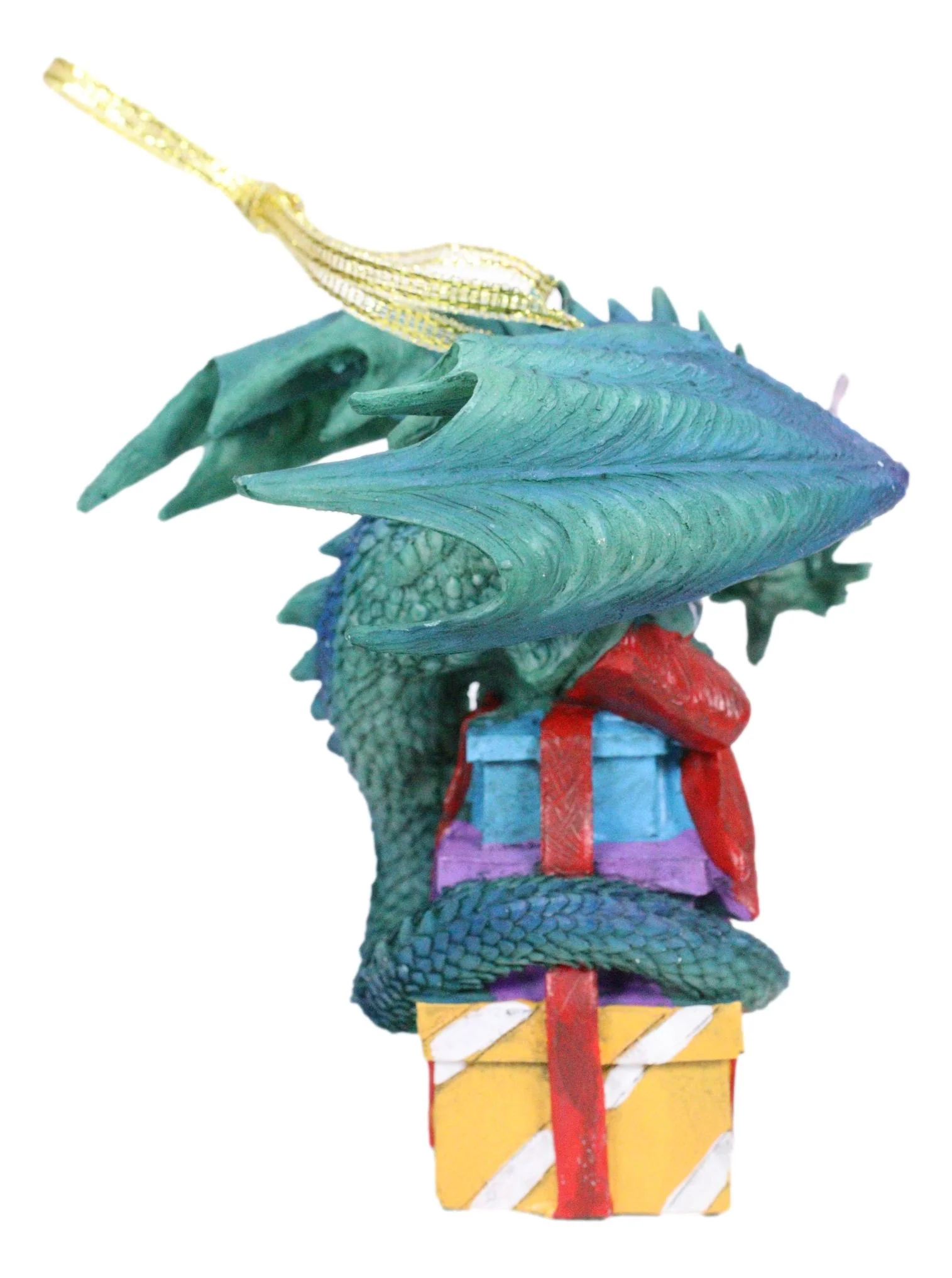 Holiday Spirit Ribbon Wrapped Present Boxes Christmas Tree Hanging Ornament - Image 3