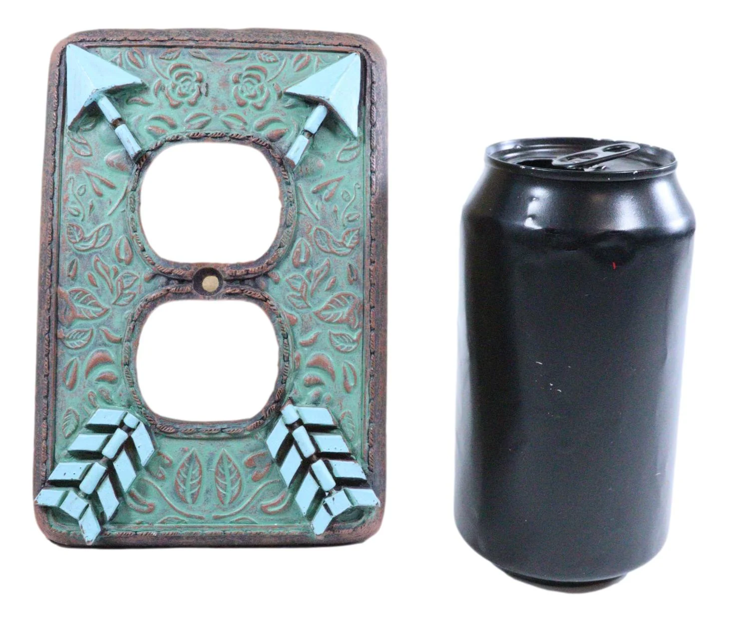 Indian Turquoise Crossed Arrows Friendship Wall Double Receptacle Plates Set - Image 6