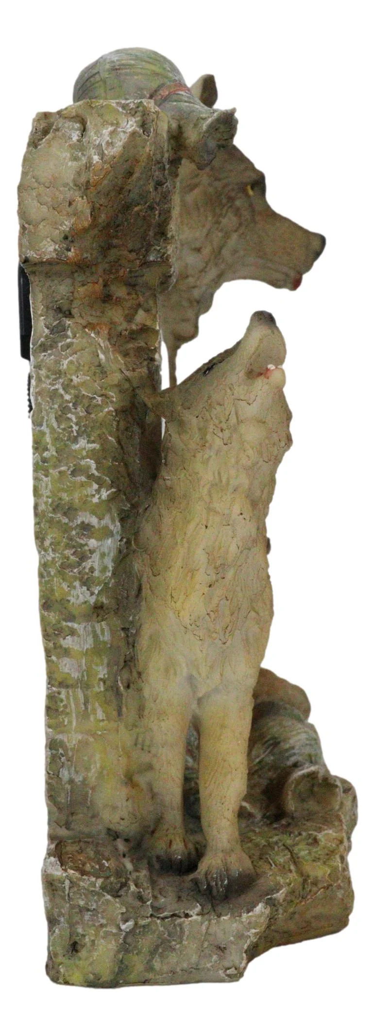 Jungle Forest Woodlands Howling Gray Wolf Timberwolf Family Table Clock Figurine - Image 6
