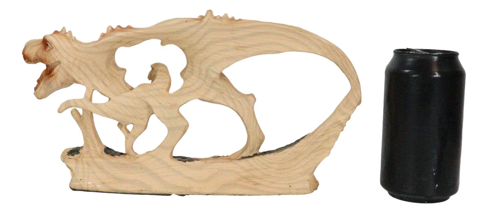 Jurassic Dinosaur Tyrannosaurus Rex Father and Baby Faux Wood Cutout Figurine - Image 7
