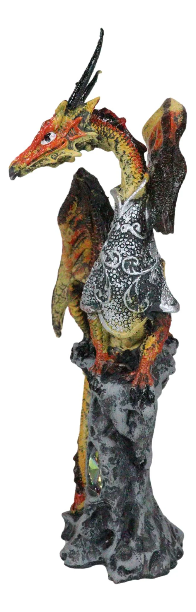 Kaiser Gold Dragon Knight Perching On Oracle Tree Of Life Figurine Myth Legends - Image 3