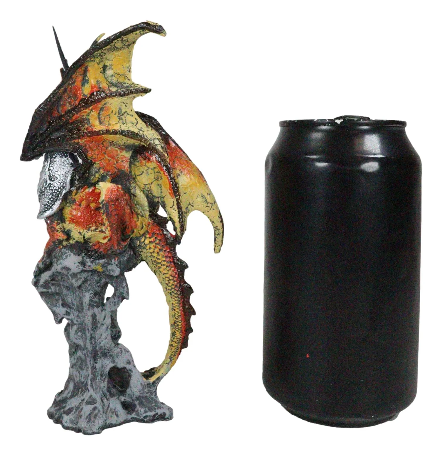 Kaiser Gold Dragon Knight Perching On Oracle Tree Of Life Figurine Myth Legends - Image 7