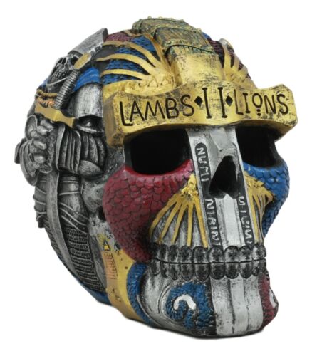 Knights Of Templar Lambs To Lions Skull Statue Crusader Knights Solomon Skeleton - Image 2
