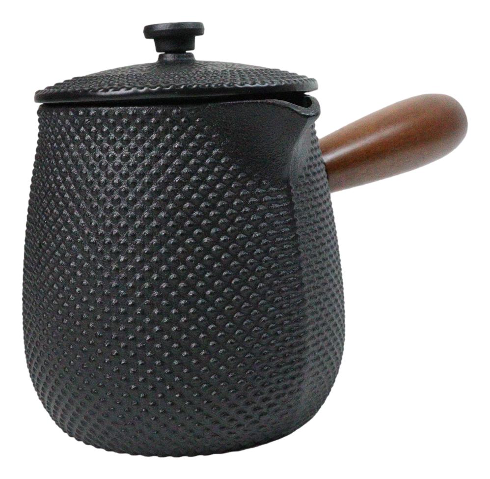 Kyusu Style Side Handle Hobnails Cast Iron Teapot 18oz With Enameled Interior - Image 8