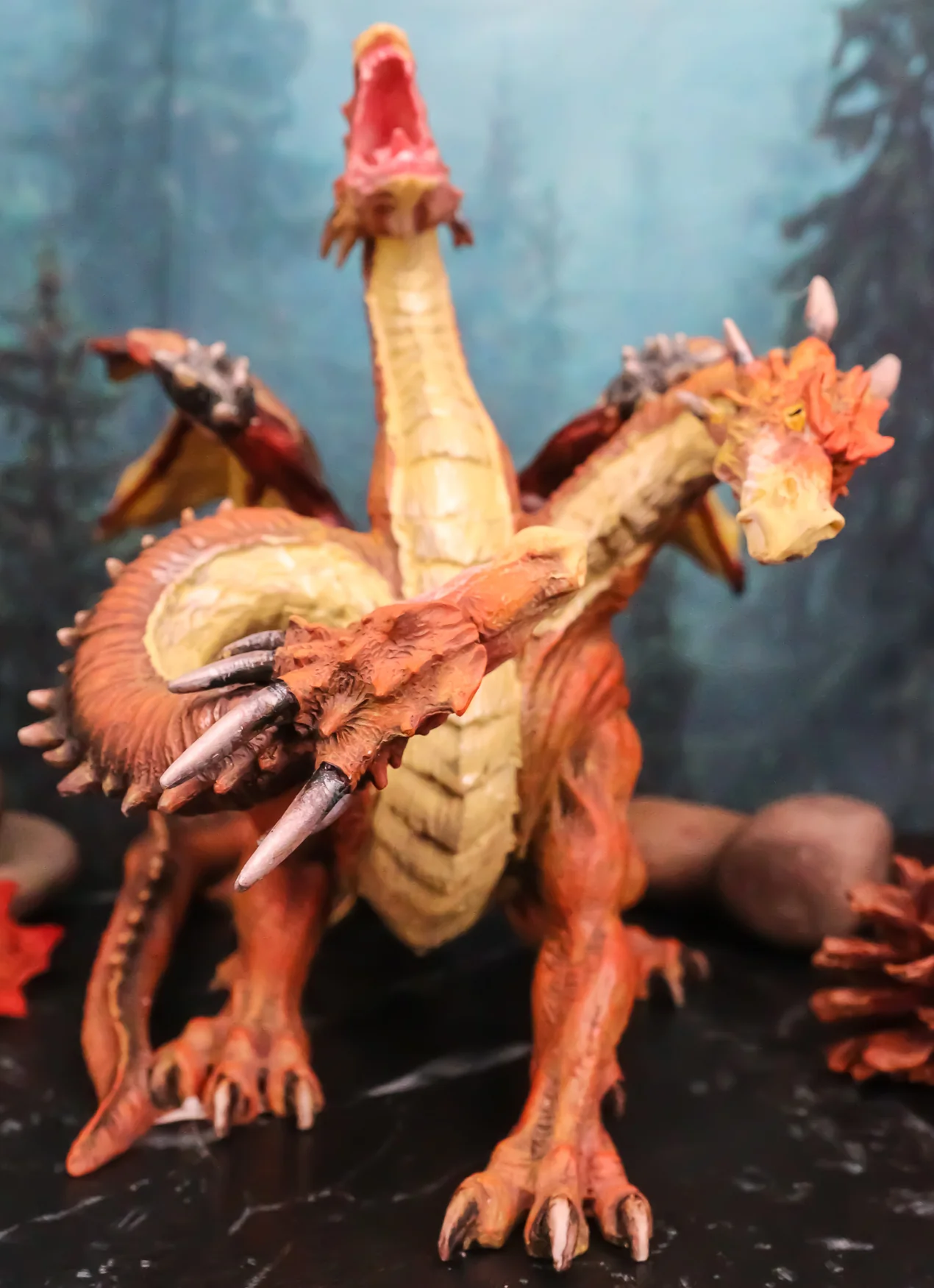 Labors Of Hercules 3 Headed Hydra Dragon Behemoth Attacking Fantasy Figurine - Image 6