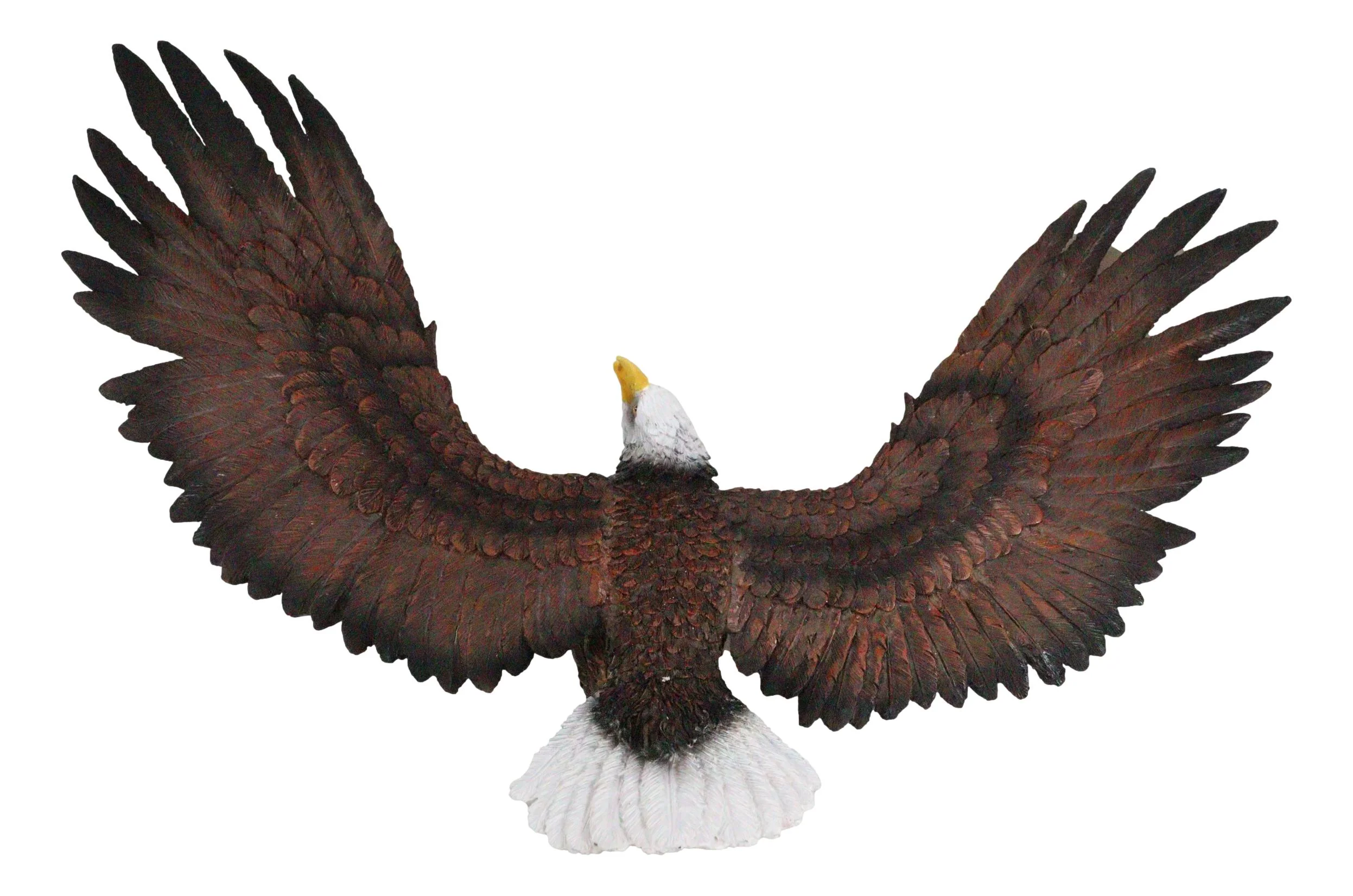 Large 18"L Swooping American Bald Eagle With Open Wings Wall Plaque Sculpture - Image 4