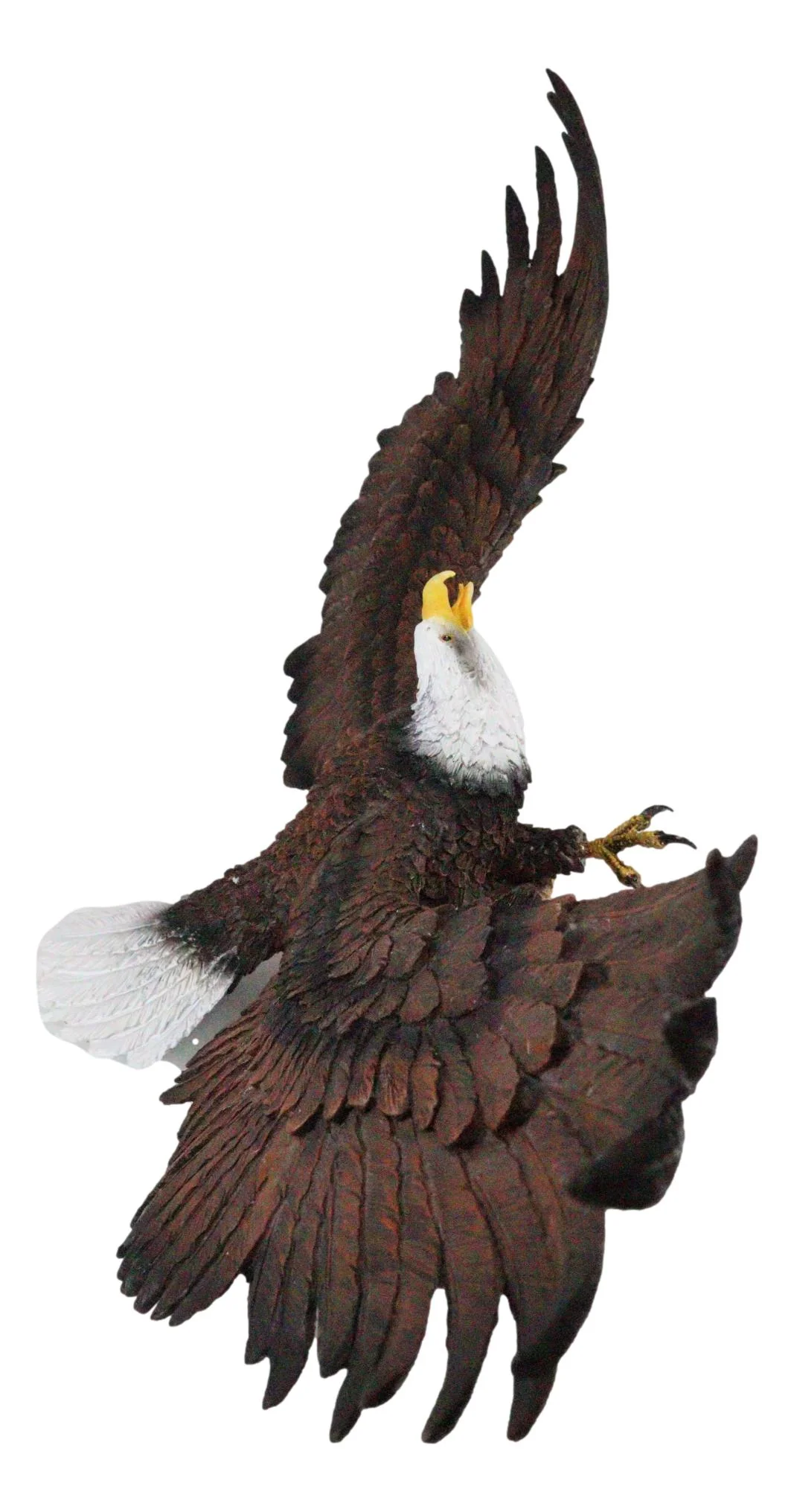 Large 18"L Swooping American Bald Eagle With Open Wings Wall Plaque Sculpture - Image 5