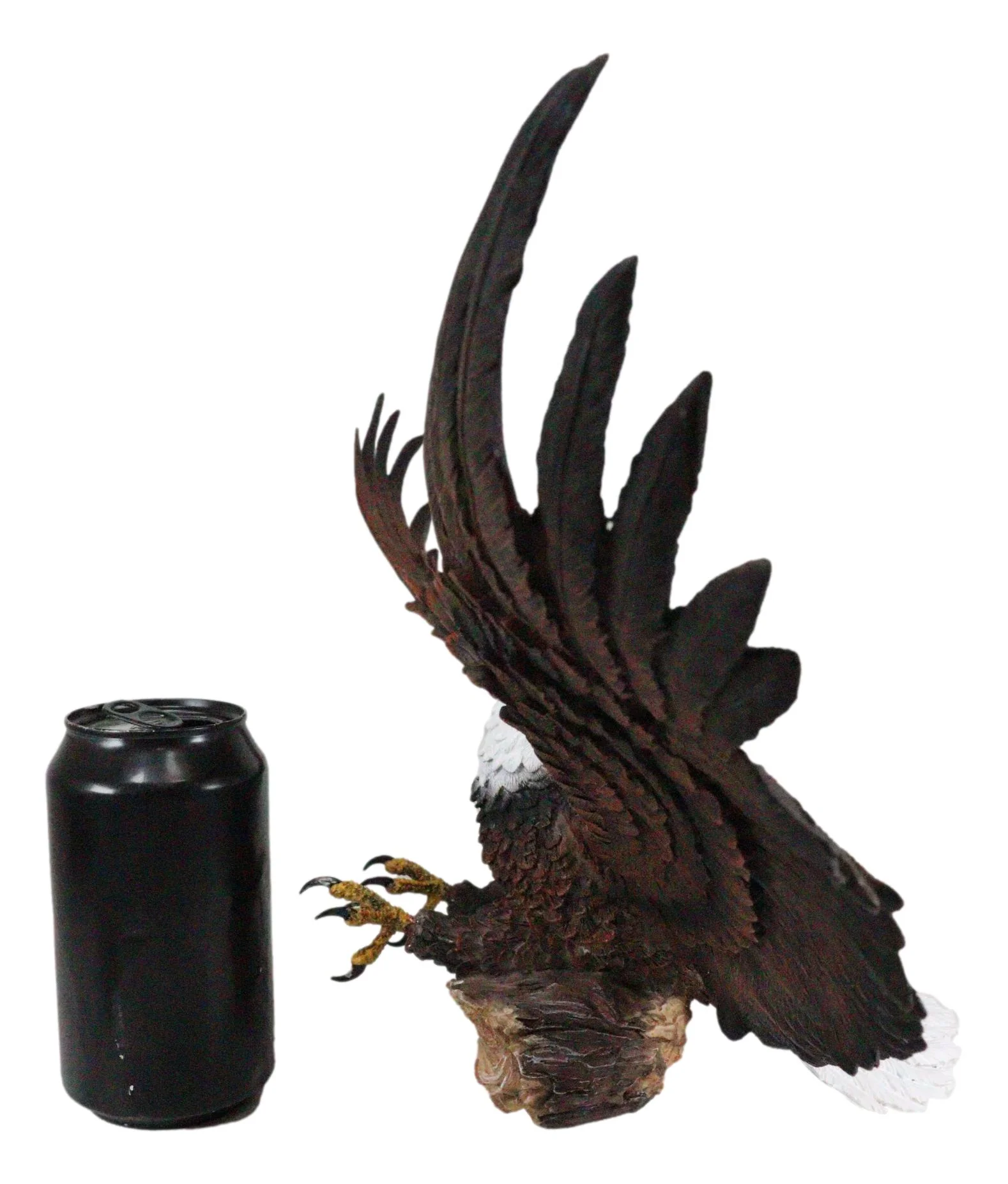 Large 18"L Swooping American Bald Eagle With Open Wings Wall Plaque Sculpture - Image 7
