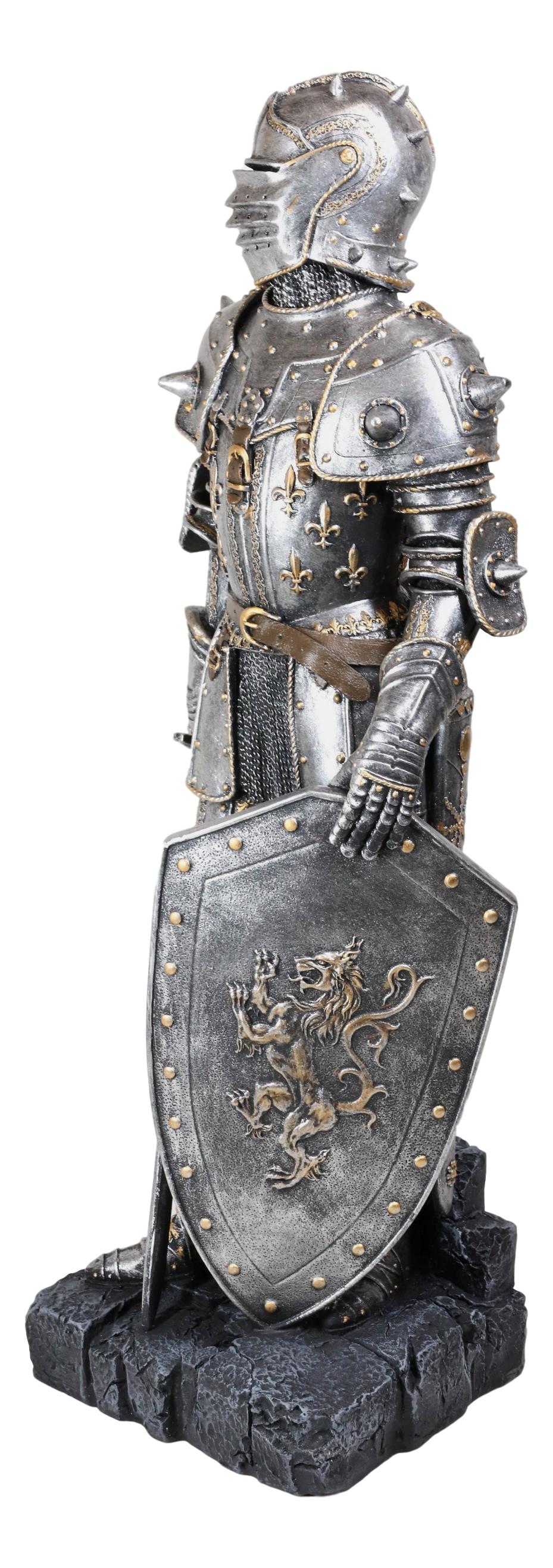 Large 29" Height Standing Honorable Armored Knight Sculpture Medieval Decoration - Image 6