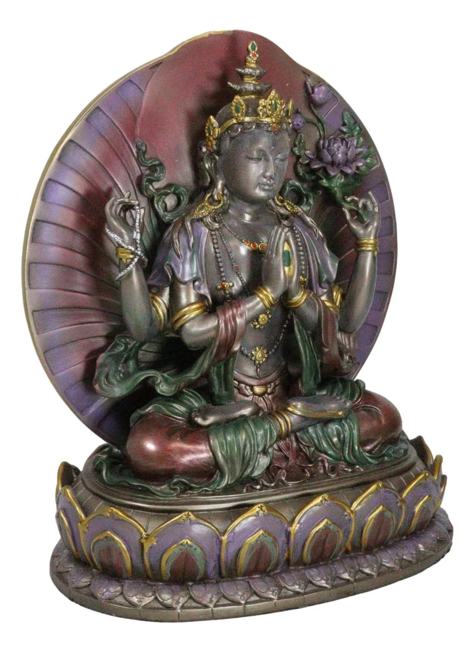 Ebros Bodhisattva Avalokiteshvara In Prayer Meditation Statue Buddha Compassion - Image 10