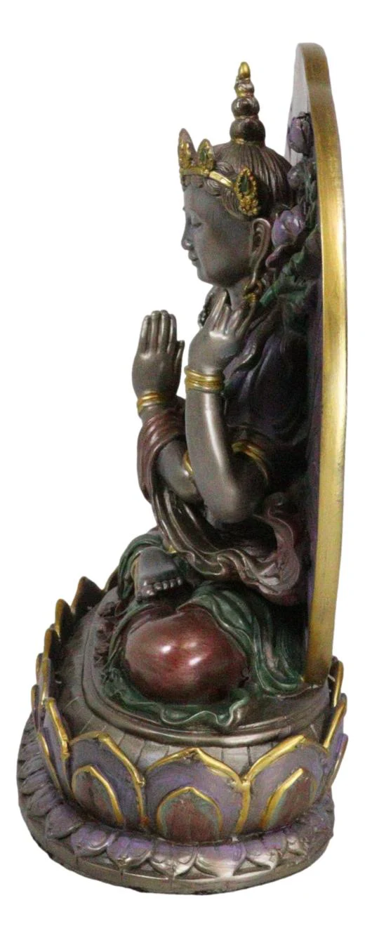 Ebros Bodhisattva Avalokiteshvara In Prayer Meditation Statue Buddha Compassion - Image 2