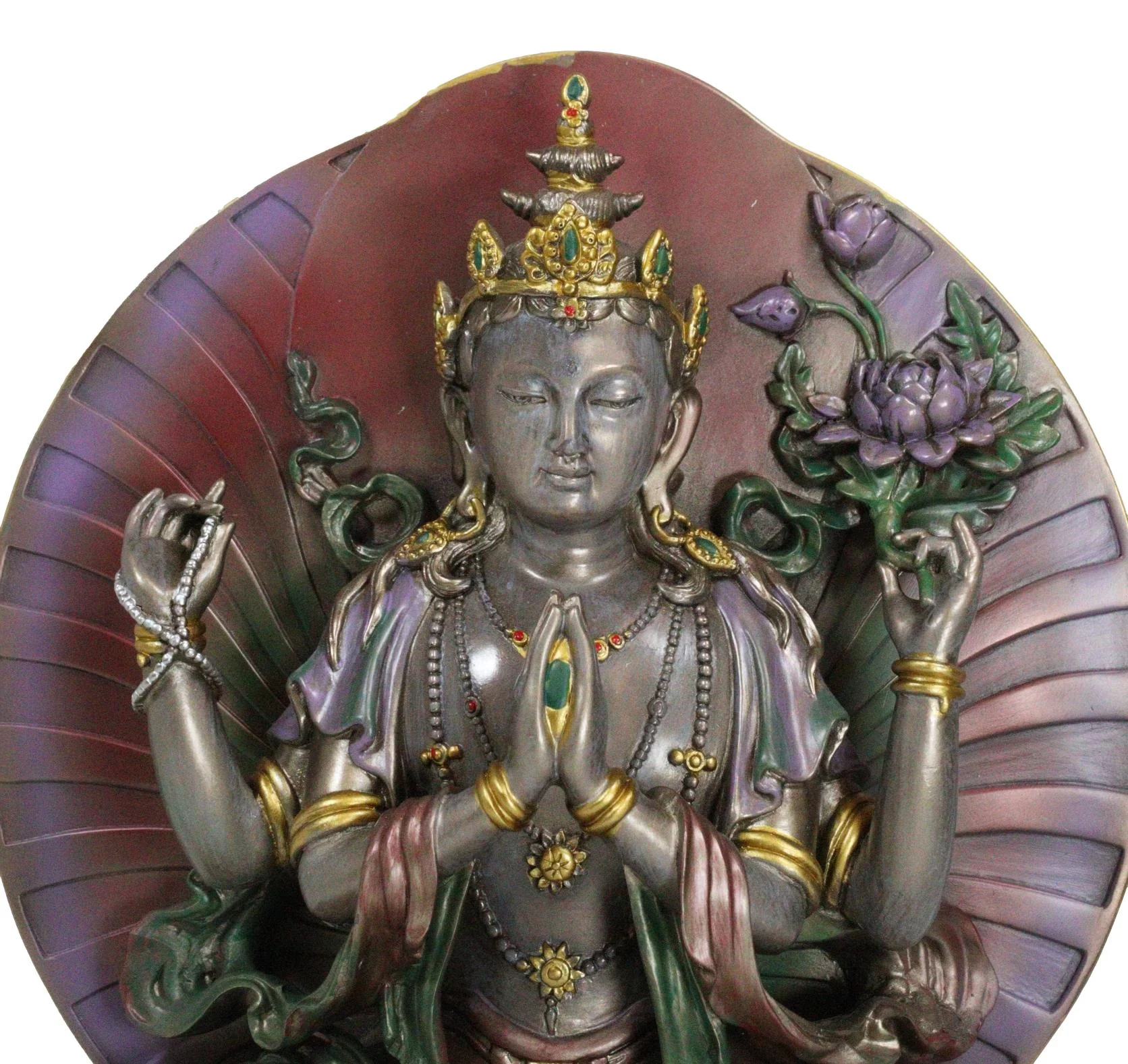 Ebros Bodhisattva Avalokiteshvara In Prayer Meditation Statue Buddha Compassion - Image 5