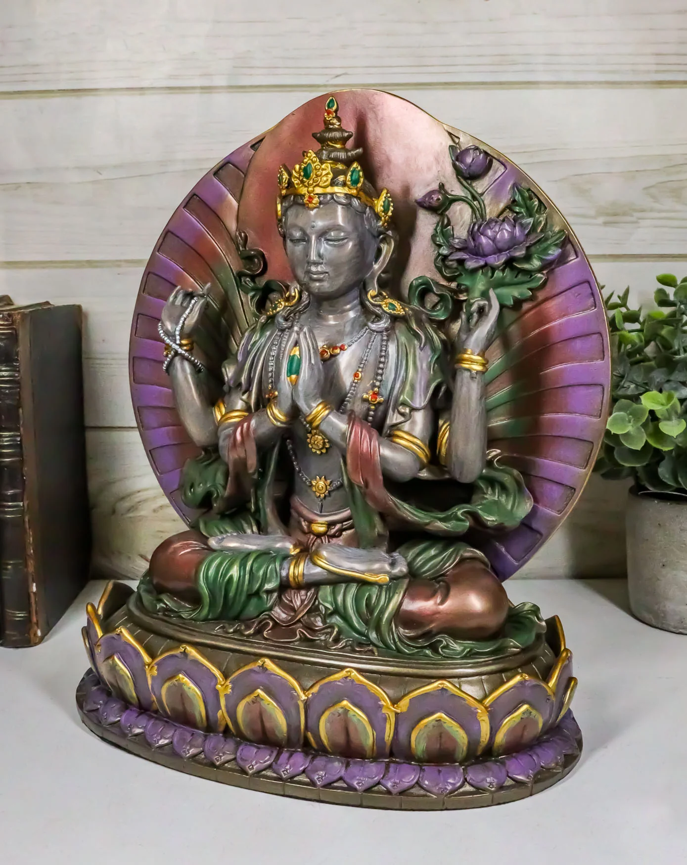 Ebros Bodhisattva Avalokiteshvara In Prayer Meditation Statue Buddha Compassion - Image 9