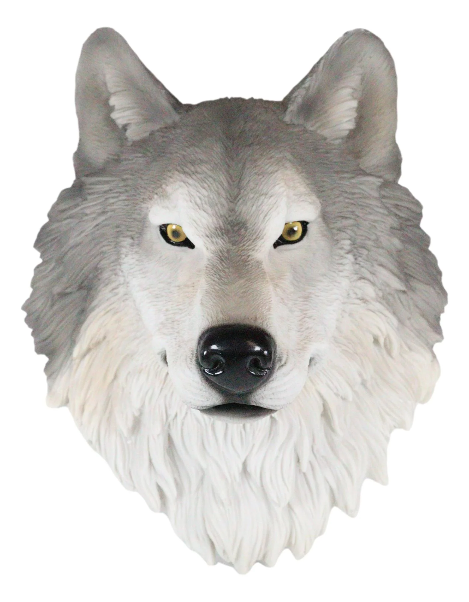 Ebros Large Fenrir Alpha Gray Wolf Head Wall Decor Plaque 14"Tall Art Decor - Image 2