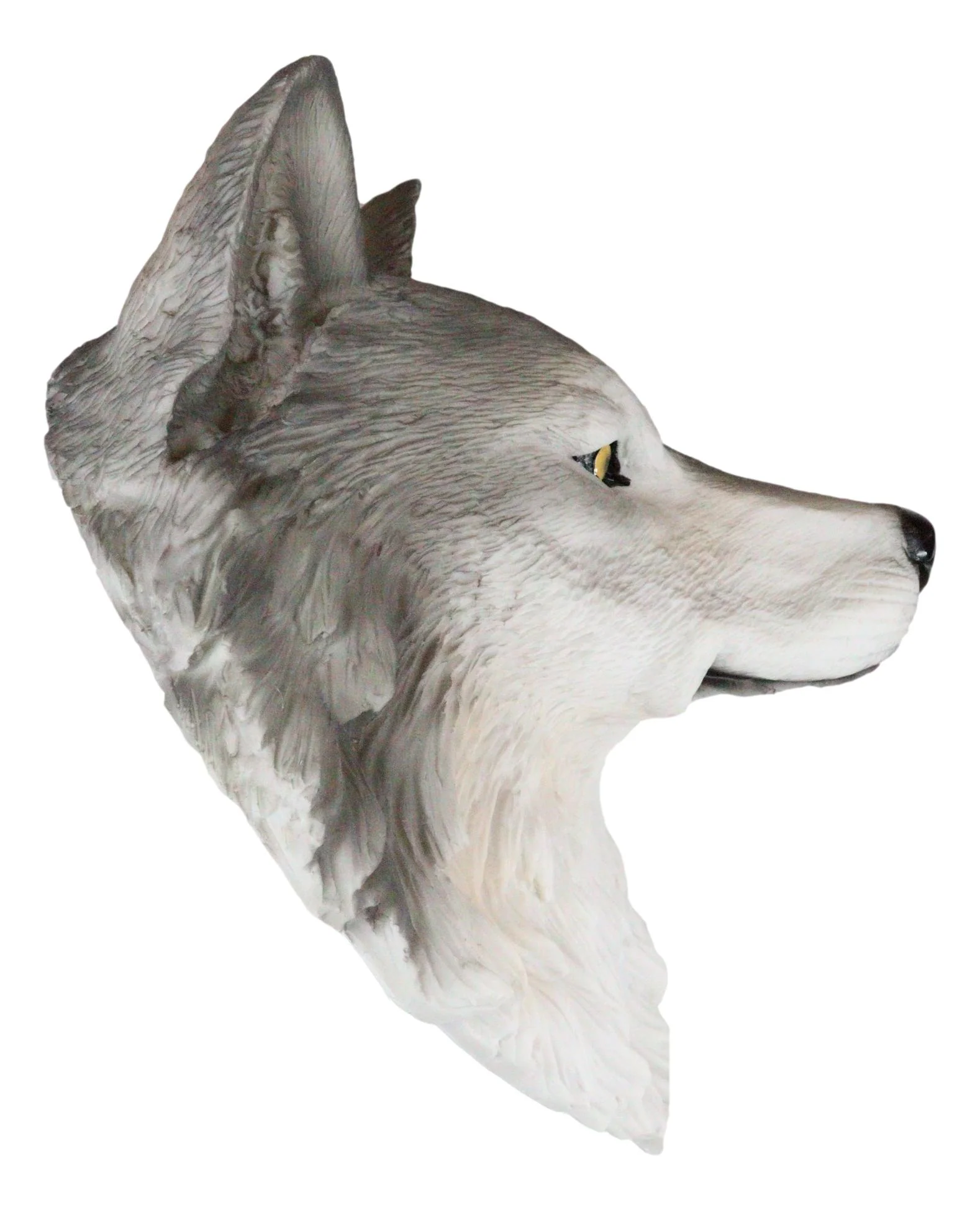 Ebros Large Fenrir Alpha Gray Wolf Head Wall Decor Plaque 14"Tall Art Decor - Image 3