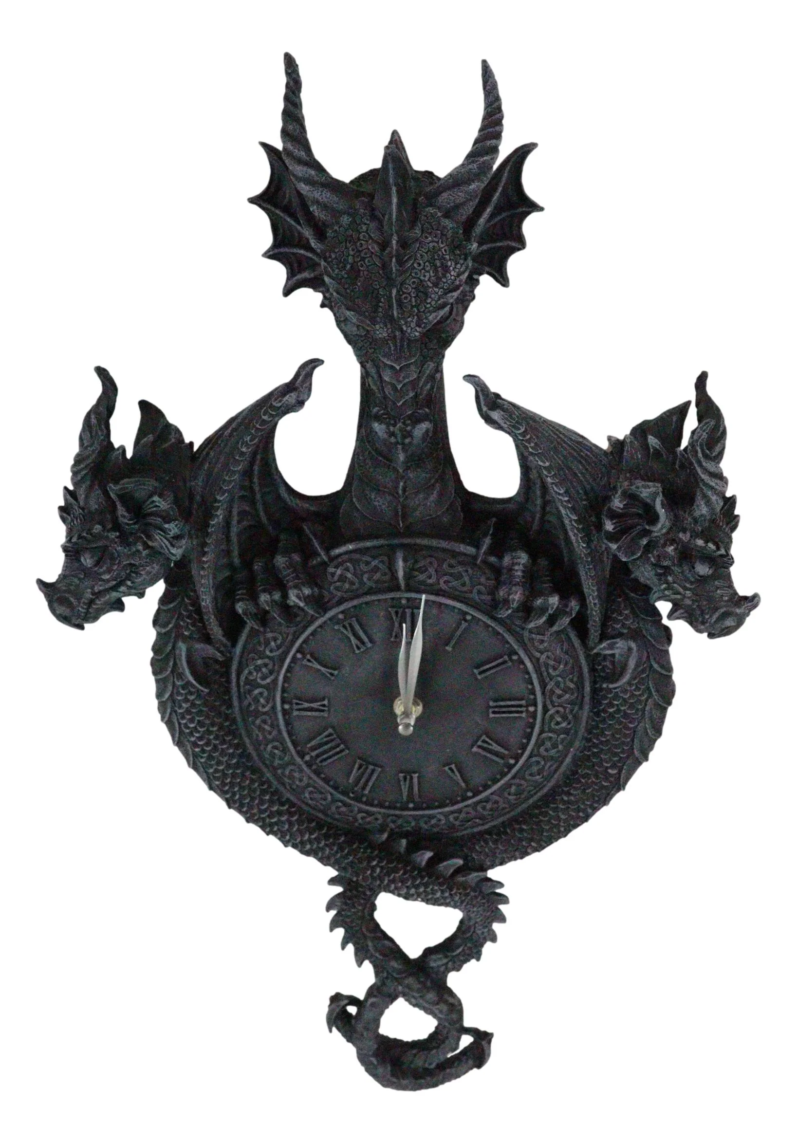 Large Gothic Spiral Serpent Triple Dragon Overlords Time Sentinels Wall Clock - Image 6