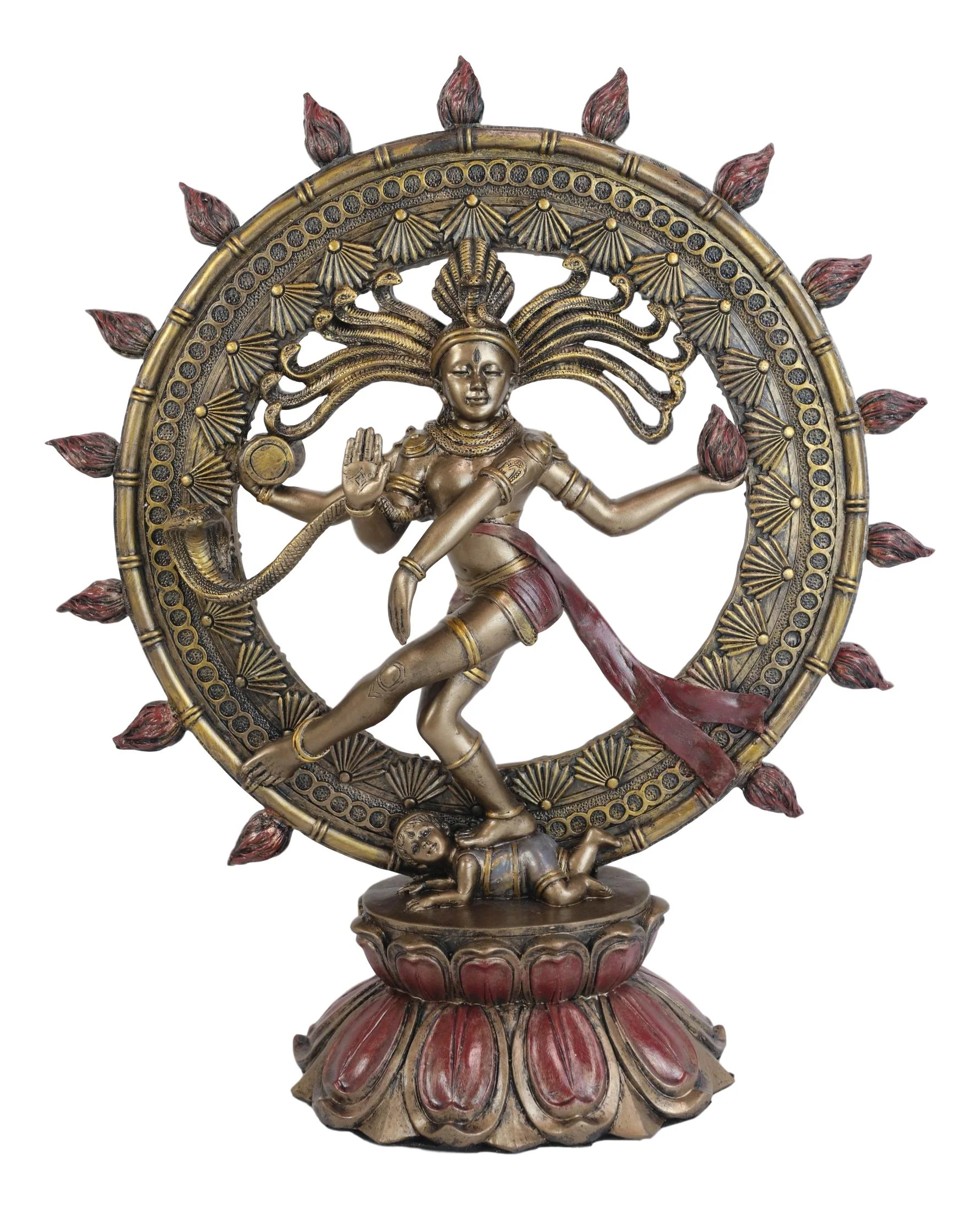 Large Hindu Supreme God Shiva Nataraja Statue 15"H Cosmic Divine Dancer Tandava - Image 6