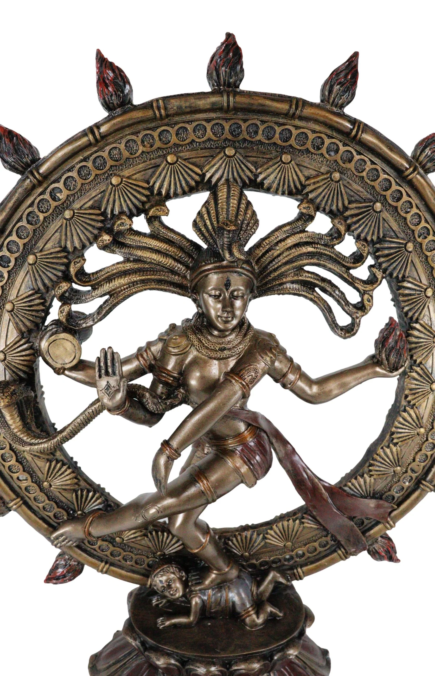 Large Hindu Supreme God Shiva Nataraja Statue 15"H Cosmic Divine Dancer Tandava - Image 7