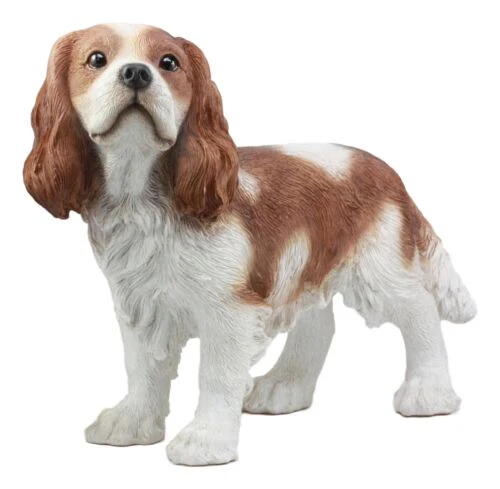Large Realistic Adorable Cavalier King Charles Spaniel Dog Statue 16"Long - Image 3