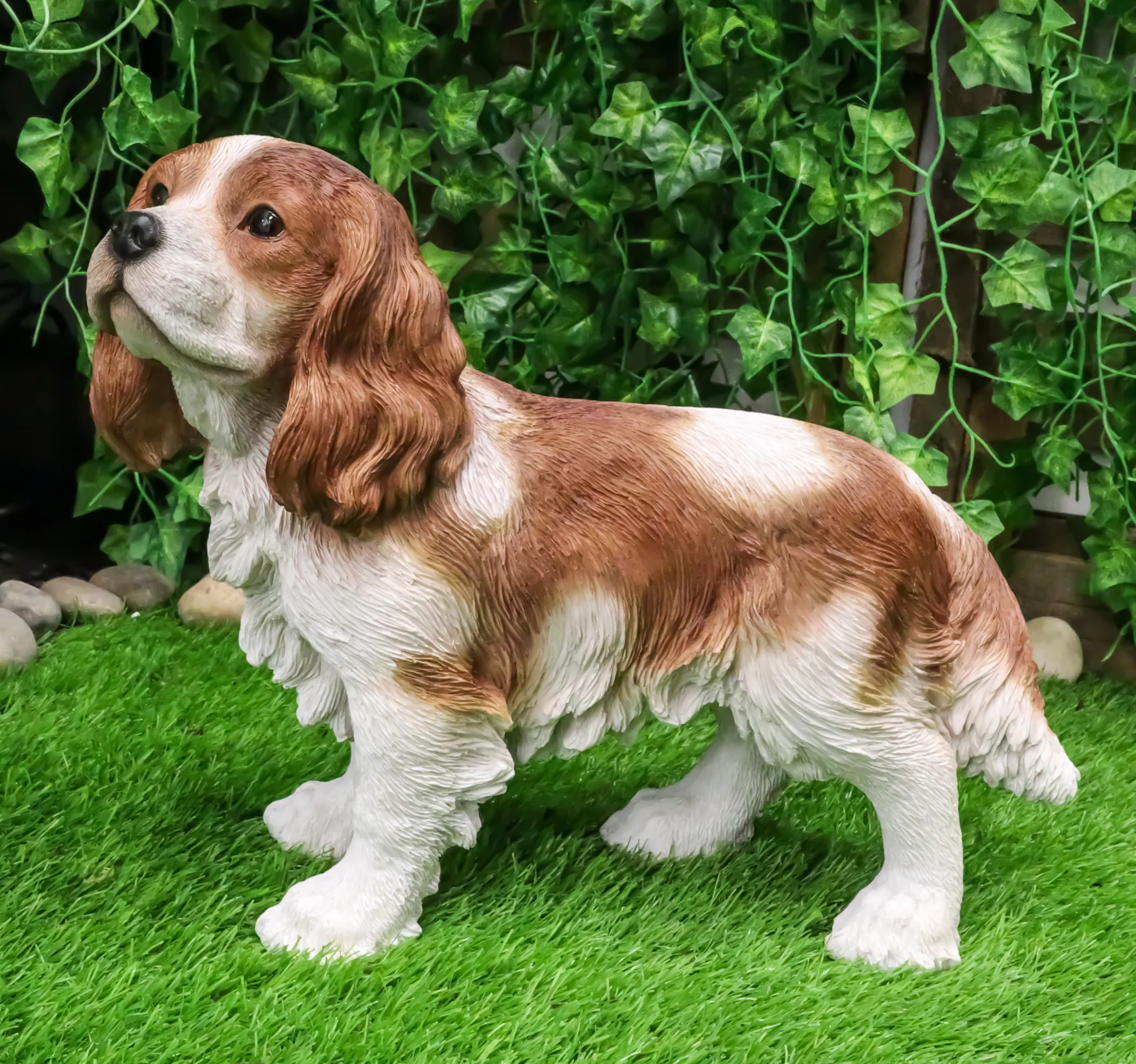 Large Realistic Adorable Cavalier King Charles Spaniel Dog Statue 16"Long - Image 8