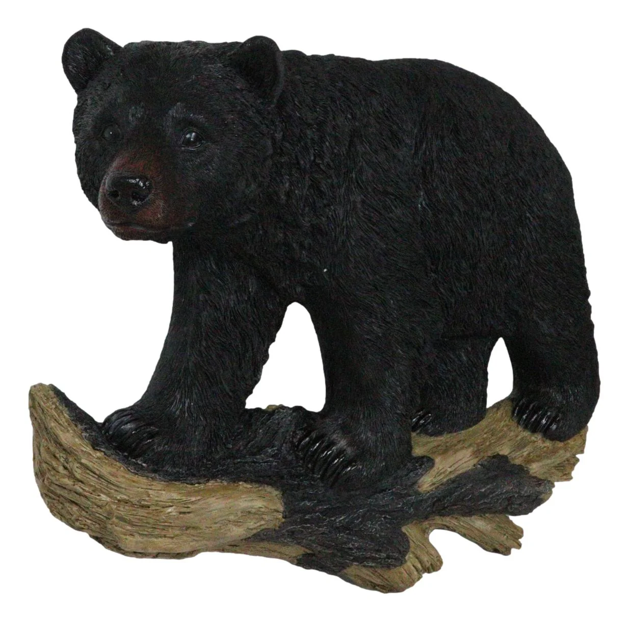 Large Rustic Western Wildlife Black Bear On Tree Branch Wall Sculpture 21"L - Image 3