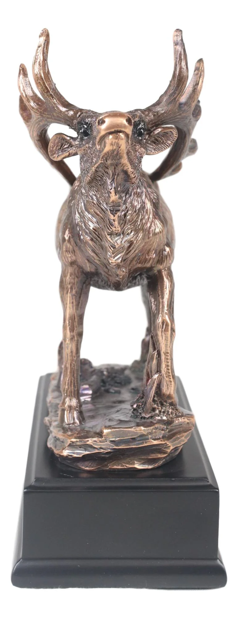 Large Wapiti Bull Elk Deer Rustic Bronze Electroplated Finish Statue With Base - Image 3
