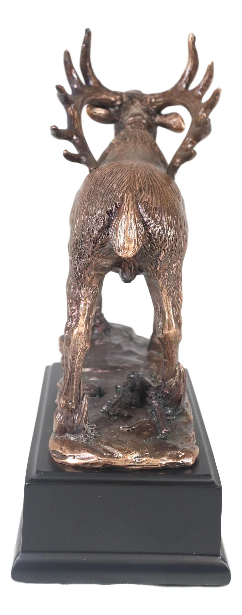 Large Wapiti Bull Elk Deer Rustic Bronze Electroplated Finish Statue With Base - Image 4