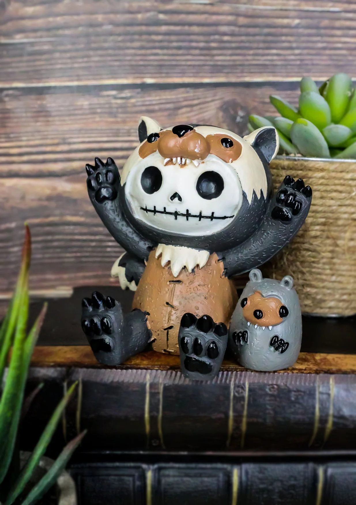 Larger Furry Bones Hugh The Skunk Bear Wolverine Voodoo Skeleton Figurine 3.5"H - Image 7