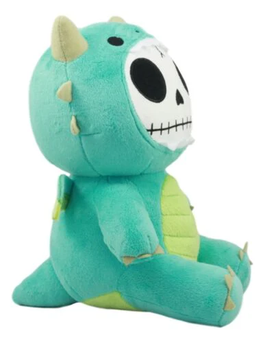 Larger Furry Bones Skeleton Teal Scorchie Dragon Plush Toy Doll Collectible - Image 4