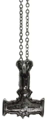 Legend of Asgard Norse Mythology Mjolnir Thor Hammer Pendant Pewter Necklace - Image 4