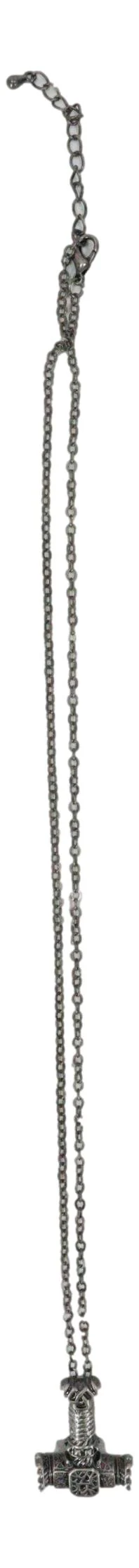 Legend of Asgard Norse Mythology Mjolnir Thor Hammer Pendant Pewter Necklace - Image 6