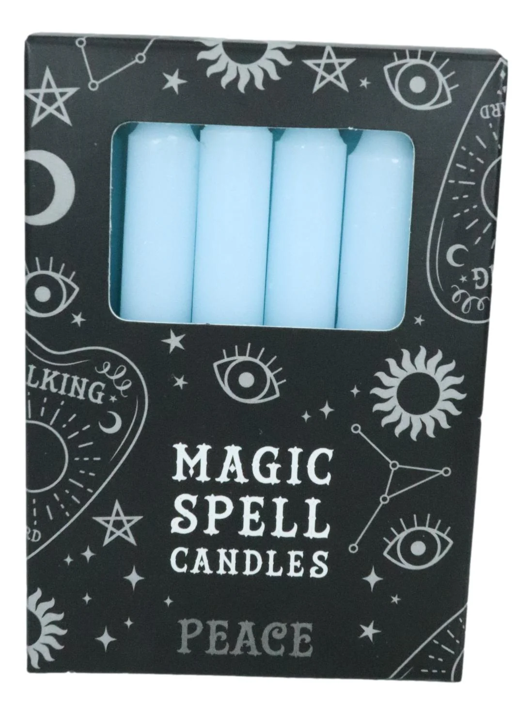 Light Blue Peace Protection Pack of 12 Wicca Occult Witch Spell Chime Candles - Image 4